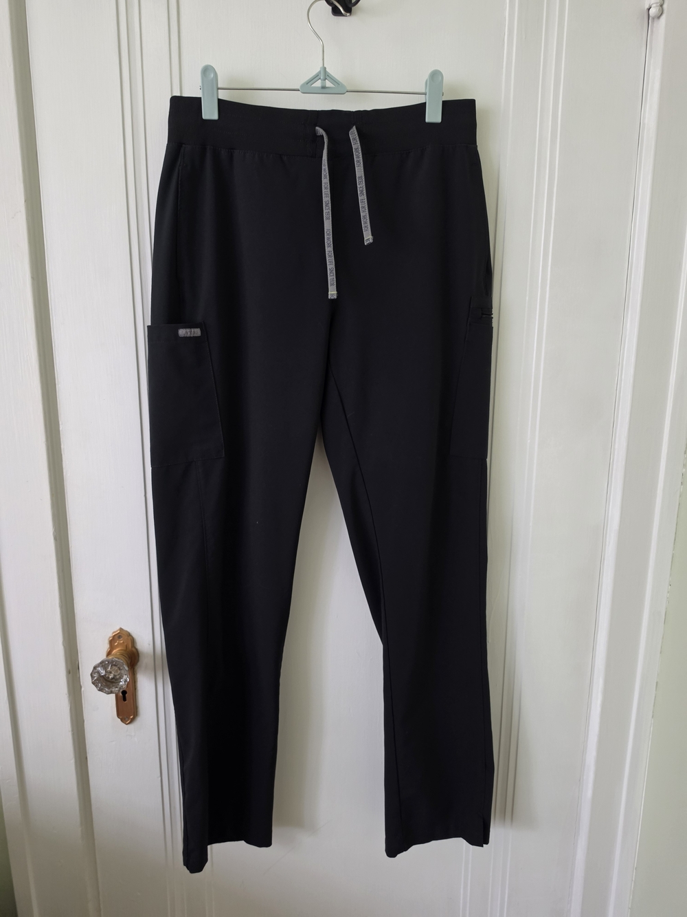 Landau Black Women's Drawstring Scrubs